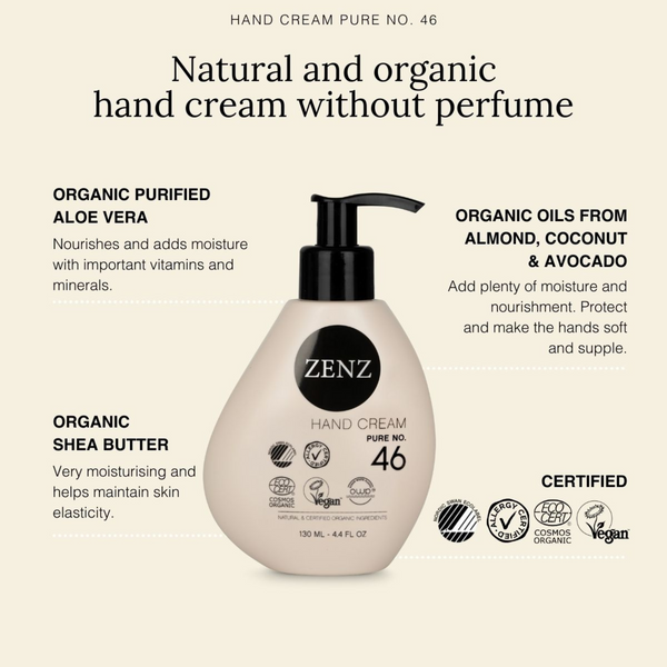 Natural and Organic Hand Cream without perfume. | ZENZ Organic