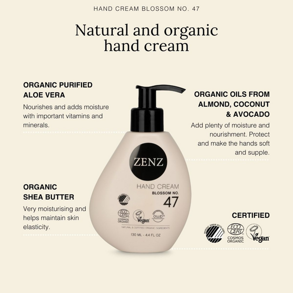 Natural and organic hand cream with a floral scent. | ZENZ Organic