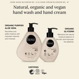 Hand wash and hand cream with a floral scent. | ZENZ Organic