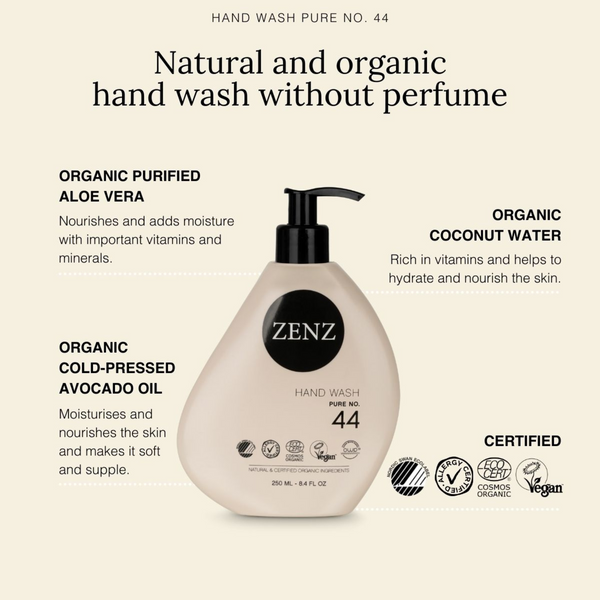 Natural and organic hand wash without perfume. | ZENZ Organic