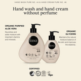 Hand wash and hand cream without perfume. | ZENZ Organic